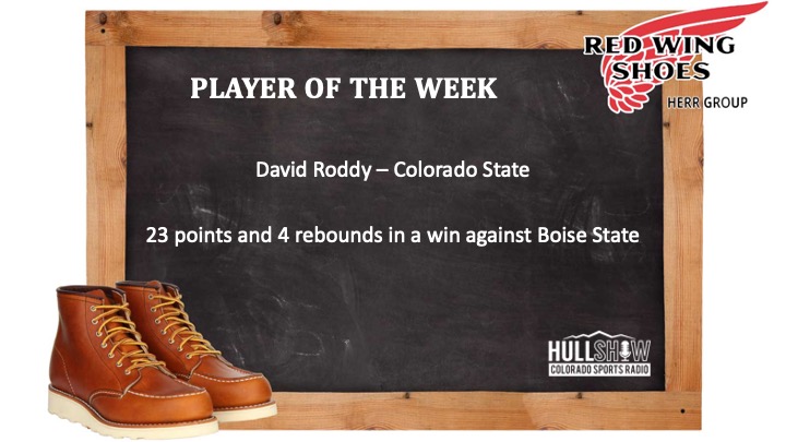 Player of the Week:  2/27-3/6 David Roddy –  Colorado State