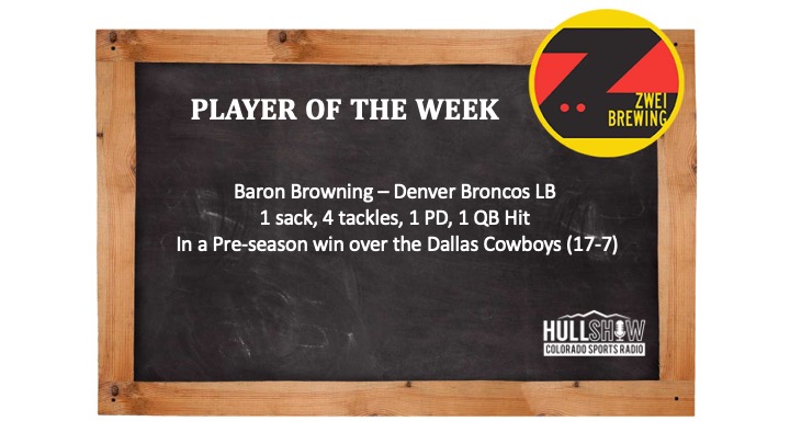 Player of the Week: 8/8-8/14 – Baron Browning/ Denver Broncos LB