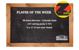 Player of the Week: 10/17-10/23                                     RB Avery Morrow – Colorado State