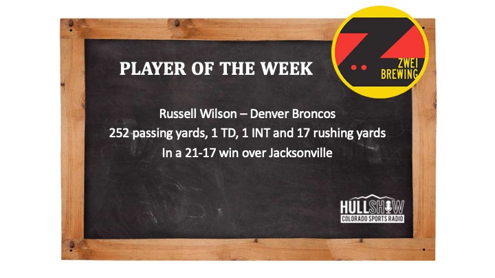 Player of the Week 10/24-10/30:                Russell Wilson – Denver Broncos
