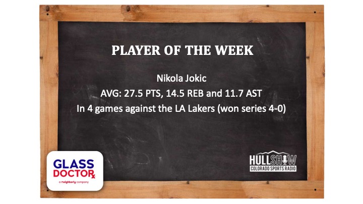 Player of the Week: 5/15-5/22                              Nikola Jokic – Nuggets