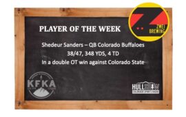 The Hull Show Player of the Week: 9/11-9/17   Shedeur Sanders- QB Colorado Buffaloes