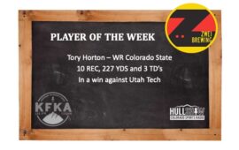 The Hull Show Player of the Week:  9/25-10/1   Tory Horton – WR Colorado State