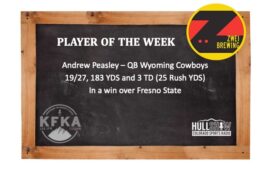 The Hull Show Player of the Week: 10/2 – 10/8 Andrew Peasley – QB Wyoming Cowboys