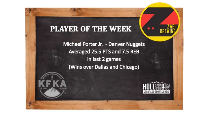 The Hull Show Player of the Week: 10/30-11/5   Michael Porter Jr. – Denver Nuggets